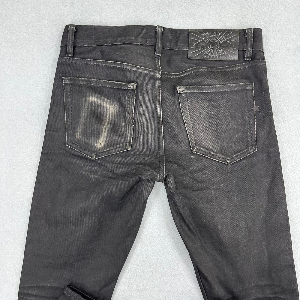 Brave Star Selvage Mens Black Raw Denim Jeans Made in USA Size 30 - Picture 12 of 16